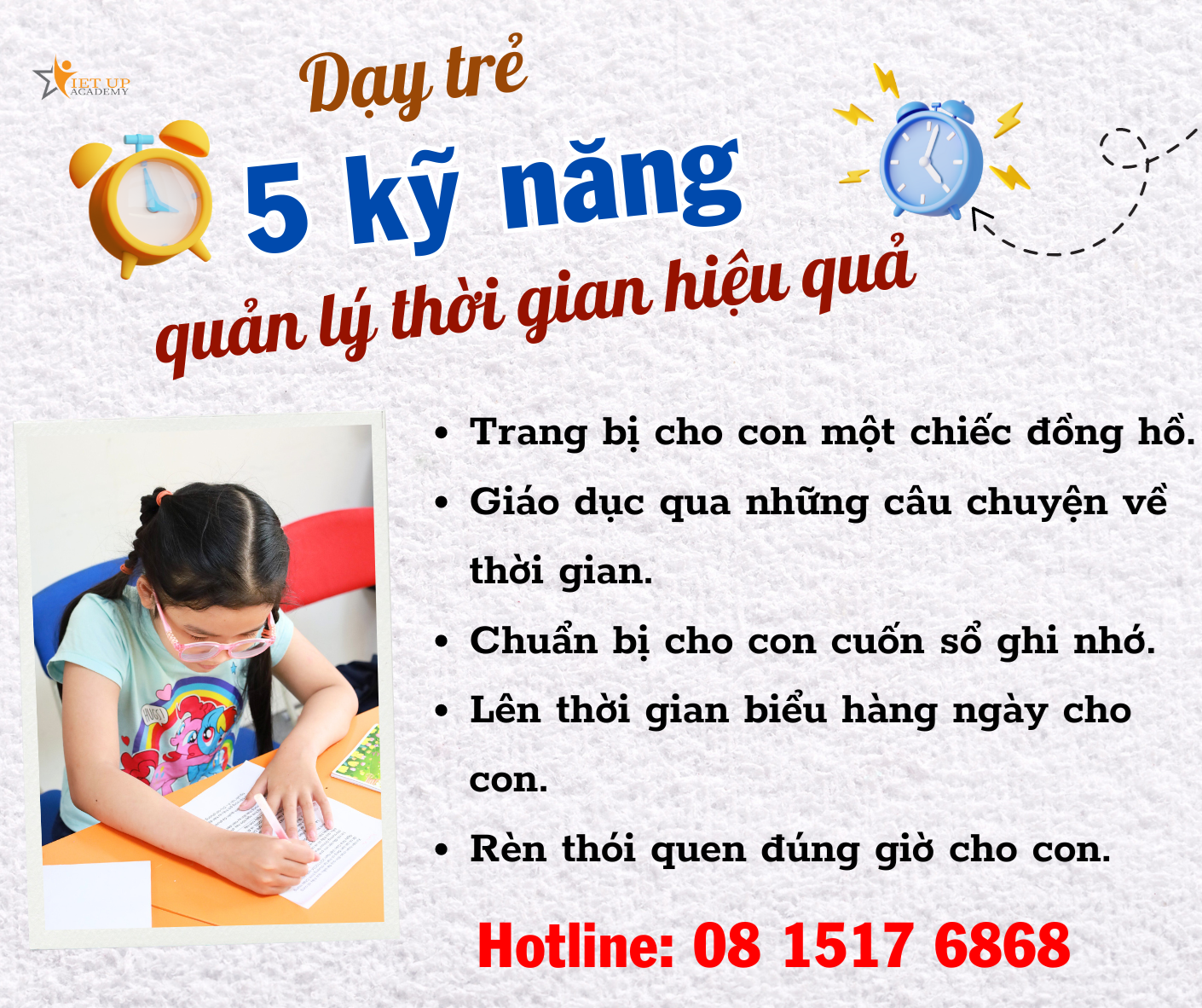 5 Kỹ năng quản lý thời gian hiệu quả mà con cần biết!